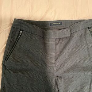 British Khaki Gray Plaid Trousers